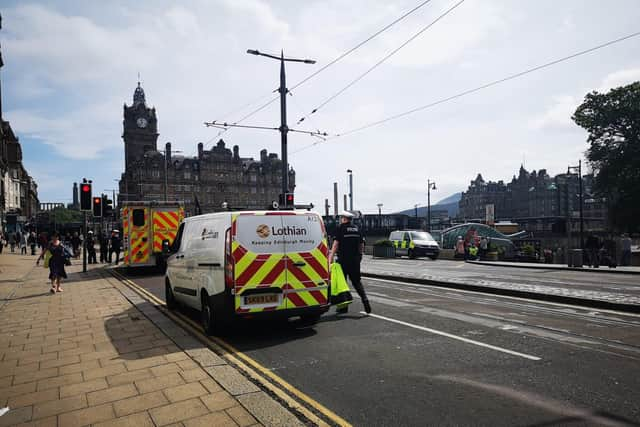 Edinburgh live news: Princes Street closed as emergency services attend collision between bus and pedestrian