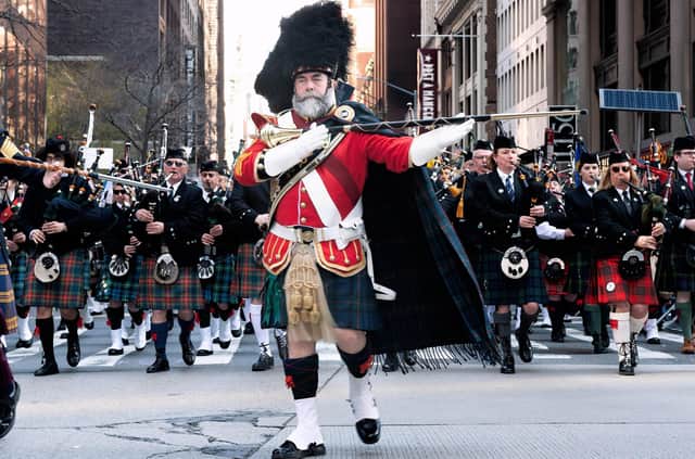 The Tartan Day Parade in New York is a highlight of the Tartan Week calendar with Dr Who actress Karen Gillen appointed Grand Master of the event this year. PIC: Shutterstock.