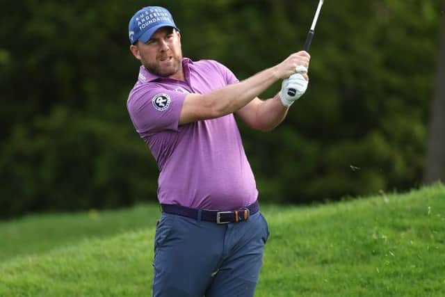 Richie Ramsay plays his second shot on the 11th hole during the first round of the Betfred British Masters hosted by Danny Willett at The Belfry. Picture: Richard Heathcote/Getty Images.