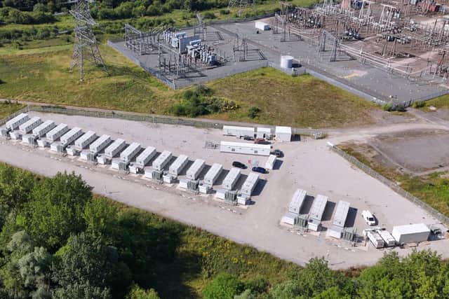 A battery energy storage system (BESS) site.