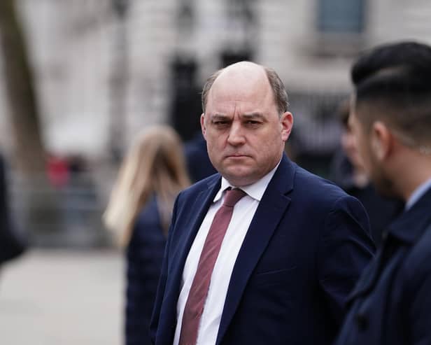 Defence secretary Ben Wallace leaves the Cabinet Office in Whitehall. Picture: PA