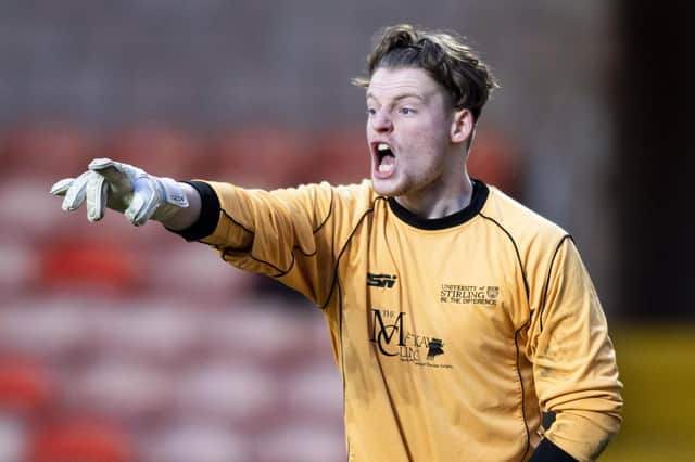University of Stirling's Ben Fry during a Scottish Cup Fourth Round match against Dundee United.