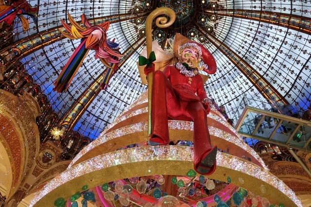 Christmas decorations at Galeries Lafayette