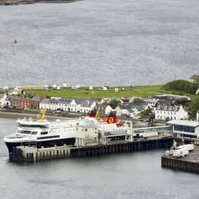 MV Loch Seaforth berthed in Ullapool harbour in 2015