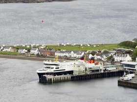 MV Loch Seaforth berthed in Ullapool harbour in 2015