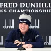 Bob Macintyre talks to the media ahead of the Alfred Dunhill Links Championship in St Andrews. Picture: Matthew Lewis/Getty Images.
