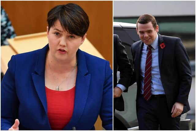 Ruth Davidson visited new Scottish Conservative leader Douglas Ross at his Moray home four days before the resignation of his predecessor.