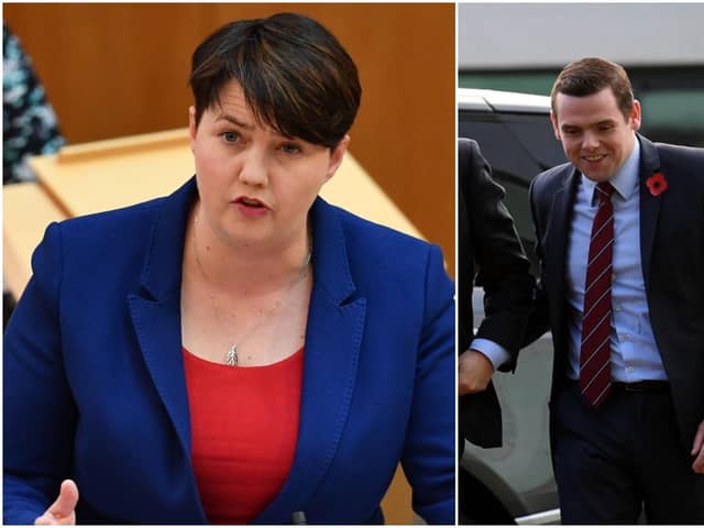 Ruth Davidson visited new Scottish Conservative leader Douglas Ross at his Moray home four days before the resignation of his predecessor.
