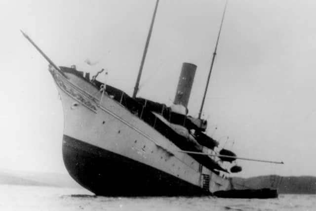 The Gunilda ran aground in 1911.
