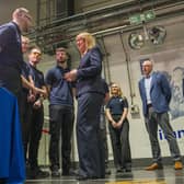 Chancellor of the Exchequer Rachel Reeves meets with staff and apprentices during a visit to Rolls Royce at Inchinnan, Renfrewshire. Picture: PA