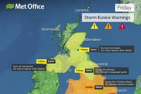 The Met Office has warned that a weather phenomenon known as a sting jet could form on Friday as Storm Eunice takes hold.