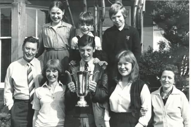 A proud Ronnie Gregan shows off the Scottish Boys' Championship Trophy after the Williamwood player's win at Dunbar in 1980. Picture: Ronnie Gregan
