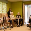 Residents at Woodlands care home and Clare Bathgate