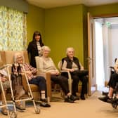 Residents at Woodlands care home and Clare Bathgate