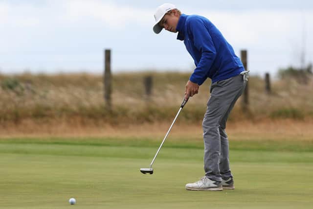 Blairgowrie's Connor Graham en route to winning The R&A Junior Open Championship at Monifieth Links last summer. Picture: Matthew Lewis/R&A/R&A via Getty Images.