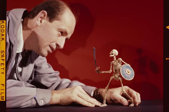Ray Harryhausen animating a skeleton model from The 7th Voyage of Sinbad, 1958 PIC: © The Ray and Diana Harryhausen Foundation