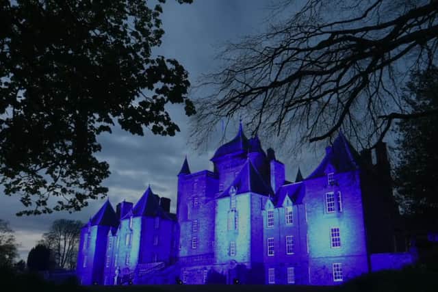 Thirlestane Castle, in the Scottish Borders, went blue last night during the weekly Clap for our Carers event that takes place each Thursday. Video taken by Phil Wilkinson