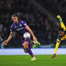Hibs striker Christian Doidge attempts to get the better of Celtic's Jeremie Frimpong during last season's Betfred Cup semi final at Hampden. Photo by Craig Williamson / SNS Group