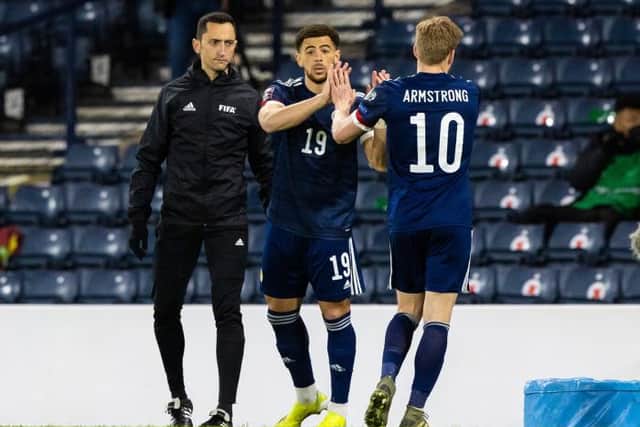 Che Adams replaces his Southampton team-mate Stuart Armstrong to make his Scotland debut against Austria at Hampden. (Photo by Craig Williamson / SNS Group)
