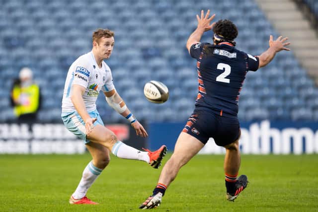 Brandon Thomson, left, in action Glasgow against Edinburgh. Picture: Paul Devlin/SNS