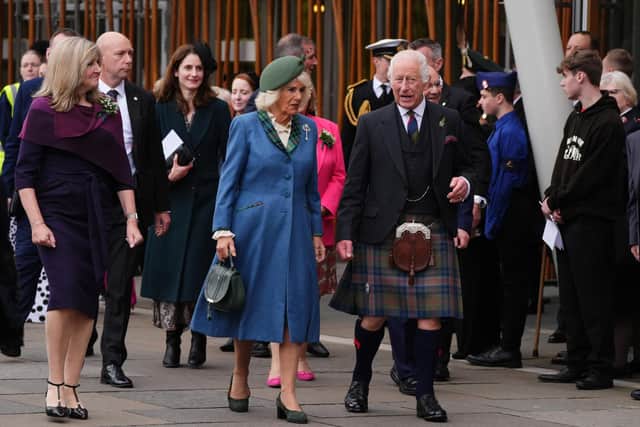 King Charles III and Queen Camilla attended the Scottish Parliament's 25th anniversary celebrations on 28 September this year (Picture: Andrew Milligan/Pool/Getty Images)
