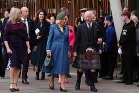 King Charles III and Queen Camilla attended the Scottish Parliament's 25th anniversary celebrations on 28 September this year (Picture: Andrew Milligan/Pool/Getty Images)