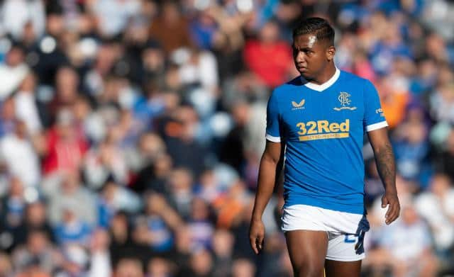 Alfredo Morelos scored the winning goal for Rangers against 10-man Hibs at Ibrox. (Photo by Craig Foy / SNS Group)