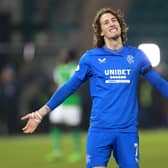 Rangers' Fabio Silva celebrates following the win over Hibs.