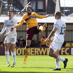 Kevin van Veen opens the scoring for Motherwell.