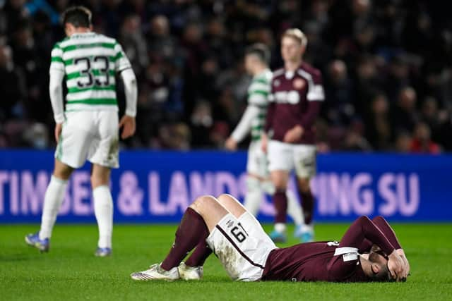 Hearts' Craig Halkett also suffered an injury against Celtic.