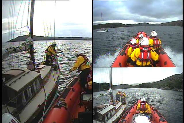 The abandoned ship was found dragging it’s anchor off the coast of Toscaig in the Scottish Highlands. Picture: RNLI