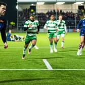 Blair Kinghorn scores the second of his two tries in Edinburgh's 24-22 loss to Benetton in the BKT United Rugby Championship. It was his final home game before he joins Toulouse. (Photo by Paul Devlin / SNS Group)