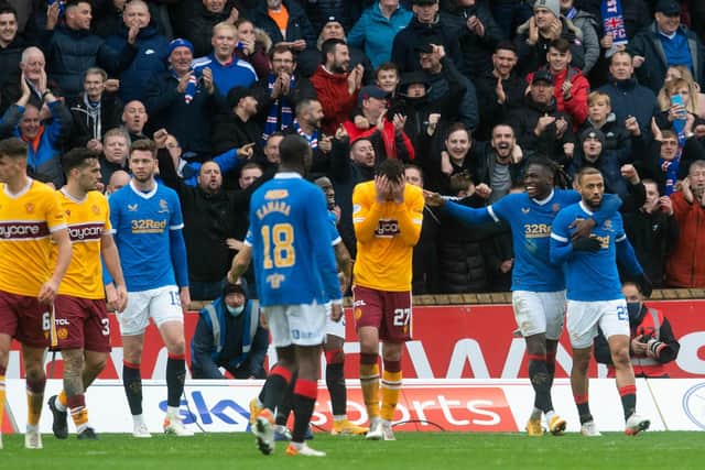 Rangers claimed a 6-1 win over 10-man Motherwell on their last visit to Fir Park in October. (Photo by Craig Foy / SNS Group)