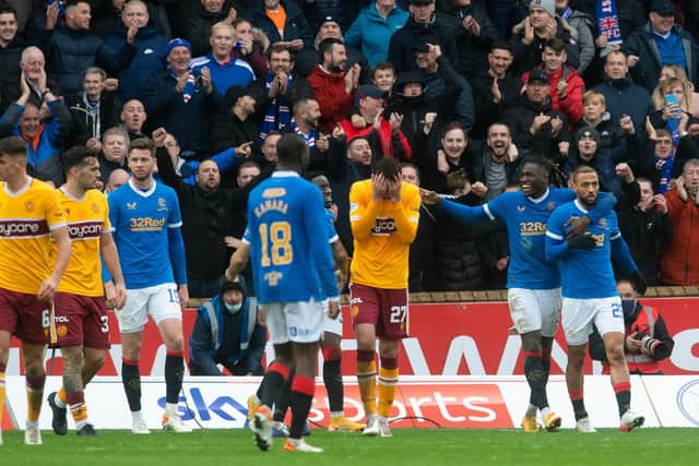 Rangers claimed a 6-1 win over 10-man Motherwell on their last visit to Fir Park in October. (Photo by Craig Foy / SNS Group)