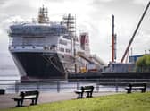 The unfinished Glen Sannox Caledonian Macbrayne ferry in the Ferguson Marine shipyard in Port Glasgow, Inverclyde. Picture: PA