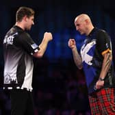 Alan Soutar congratulates Callan Rydz on his victory. (Photo by Luke Walker/Getty Images)