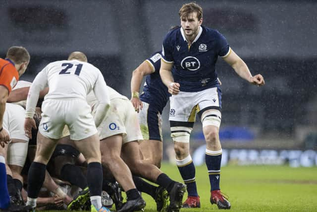 Richie Gray helped Scotland beat England at Twickenham in 2021. (Photo by Craig Williamson / SNS Group)