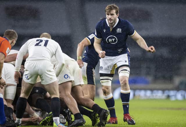 Richie Gray helped Scotland beat England at Twickenham in 2021. (Photo by Craig Williamson / SNS Group)