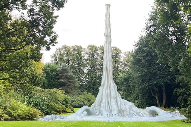 Salt Stalagmite, by Sigalit Landau, is part of the augmented reality exhibition at the Royal Botanic Garden.