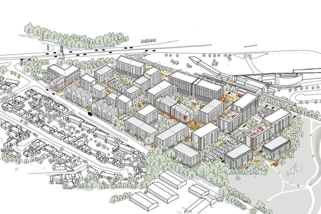 An impression of how the new plans for Maybury Quarter Edinburgh will look.