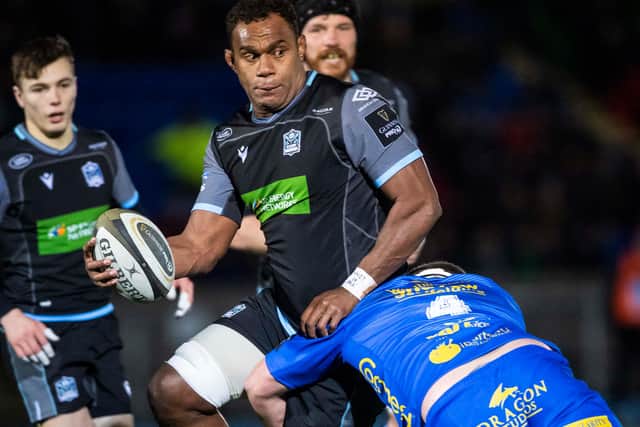 Glasgow Warriors’ Leone Nakarawa is working on strengthening his knee. Picture: Bill Murray / SNS