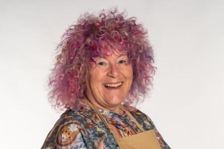 Born and bred in the West Country, Carole lives on a Dorset hillside with her husband, Michael. Her segment on a local radio show is called ‘Compost Carole’; during which she shares her gardening know-how with listeners. Carole brings the artistry that she uses in her garden to her baking, creating colourful and eclectic bakes that are inspired by her passion for horticulture. She began her dedicated baking journey with a first birthday cake for her eldest granddaughter Maisie. Since then, she has refined her skills, using YouTube to teach herself the finer techniques of decoration. Her favourite flavours are fruity and punchy.
