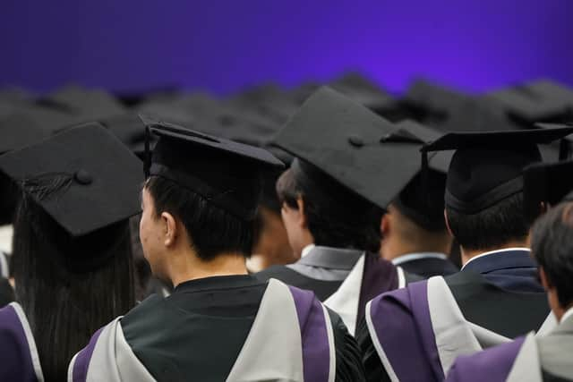 Students during a graduation ceremony. Joe Giddens/PA Wire