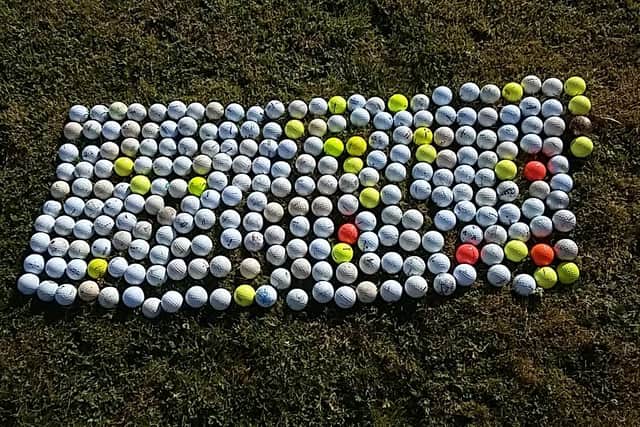 The golf balls were spotted by a family canoeing. (Pic: Scottish Water)