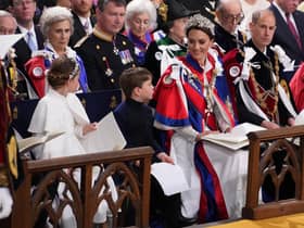 (Left to right) Princess Charlotte, Prince Louis and the Princess of Wales, and the Duke of Edinburgh during the Coronation of King Charles III and Queen Camilla. Picture: Victoria Jones - WPA Pool/Getty Images
