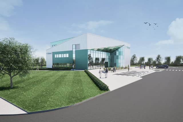 A rendering showing the new Global HQ planned for Inverness.