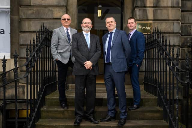 All four partners - (L to R) Lachlan Fernie, Euan Fernie, Iain Binnie and Paul Marshall - will remain, becoming partners at MHA.