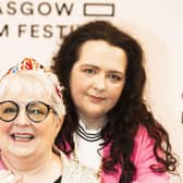 Janey Godley and Ashley Storrie on the red carpet at the Glasgow Film Festival. Picture: Eoin Carey