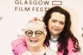 Janey Godley and Ashley Storrie on the red carpet at the Glasgow Film Festival. Picture: Eoin Carey