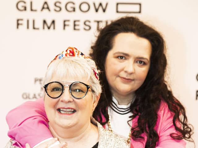 Janey Godley and Ashley Storrie on the red carpet at the Glasgow Film Festival. Picture: Eoin Carey